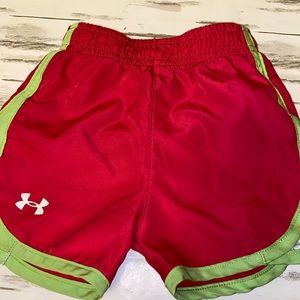 Under Armour 12 month athletic shorts pink/green